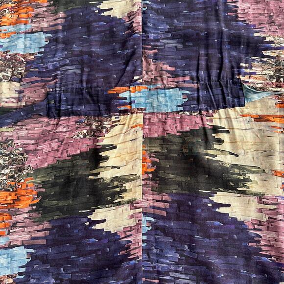 ELK NWT Arden Short Sleeve Belted Impressionist Print Midi Shift Dress sz 4 - Picture 13 of 15